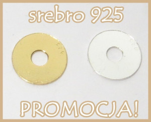 Złoty Krążek Obręcz Oponka Celebrytka Srebro 925