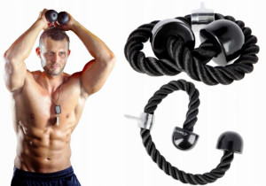 Uchwyt lina do wyciągu atlasu na triceps PREMIUM