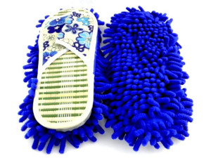 Buty kapcie z mikrofibry do czyszczenia paneli mop nożny