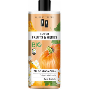 AA SUPER FRUITS&HERBS żel do mycia ciała dynia&jaśmin