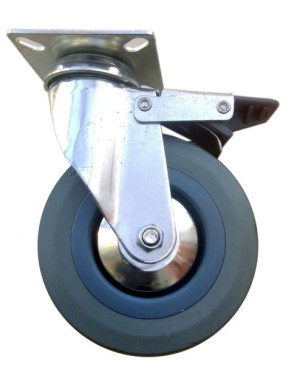 Koło fi 120 mm szare 120 KG hamulec kółka do mebli