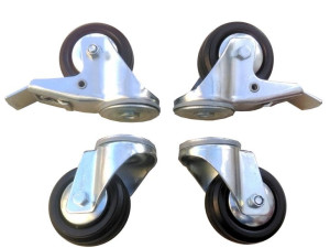 Zestaw kół 4 szt. 80 mm otwór 300 KG hamulec koło