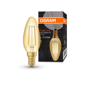 Żarówka LED E14 1,5W 120LM 2400K VINTAGE B12 świeca OSRAM