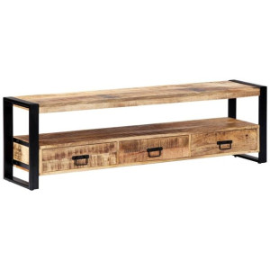 Lumarko Szafka pod telewizor, 150 x 30 x 45 cm, lite drewno mango