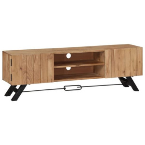 Lumarko Szafka pod TV, 140x30x45 cm, lite drewno akacjowe