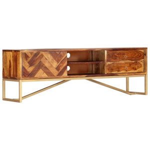 Lumarko Szafka pod TV, 140x30x45 cm, lite drewno sheesham
