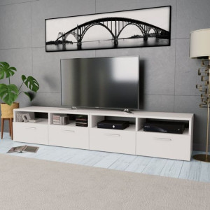 Lumarko Szafki pod TV, 2 szt., płyta wiórowa, 95x35x36 cm, białe