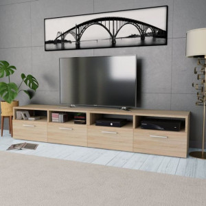 Lumarko Szafki pod TV, 2 szt., płyta wiórowa, 95x35x36 cm, dębowe