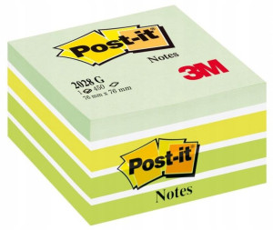Karteczki Post-it Kostka Zielona 450 karteczek
