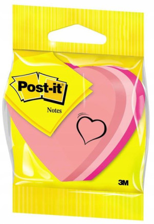 Karteczki Post-it Kostka Serduszko 225 karteczek