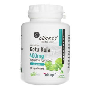 Aliness Gotu Kola (Centella asiatica, wąkrotka azjatycka) 400 mg - 100 kaps
