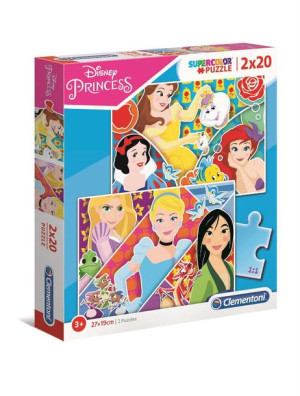 Clementoni Puzzle 2x20el Princess Księżniczki