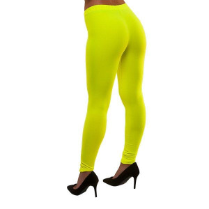 Leginsy Neonowe Żółte Lata80 Disco Neon Party - Xs/s