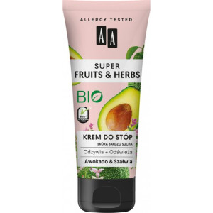 AA SUPER FRUITS&HERBS krem do stóp awokado&szałwia