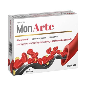 S-LAB MonArte Monakolina K, Gamma-oryzanol, Fukoidan pomaga w utrzymaniu pr