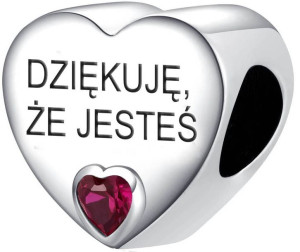 Charms Srebro Limitowana Edycja by Czerwiński - DZIĘKUJĘ, ŻE JESTEŚ