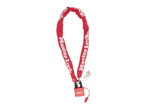 Zapięcie rowerowe MASTERLOCK QUANTUM 8390 ŁAŃCUCH 6mm 40mm 90cm KLUCZYK cze