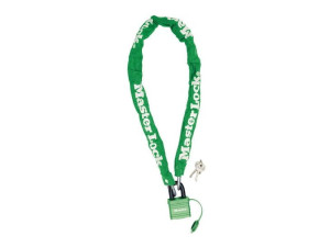 Zapięcie rowerowe MASTERLOCK QUANTUM 8390 ŁAŃCUCH 6mm 40mm 90cm KLUCZYK zie