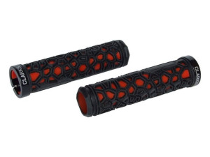 Chwyty kierownicy CLARKS CLO-216, LOCK-ON, Czarno-czerwone, 1 Pierścień cza