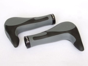 Chwyty kierownicy CLARKS CE-205, LOCK-ON, Ergonomiczne, Czarno-szare, Pierś