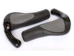 Chwyty kierownicy CLARKS CE-311, LOCK-ON, Ergonomiczne, Czarno-szare, Odpin