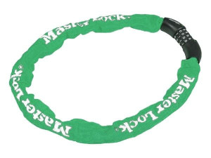 Zapięcie rowerowe MASTERLOCK QUANTUM 8392 ŁAŃCUCH 8mm 40mm 90cm SZYFR zielo