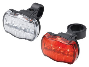 Zestaw lampki TORCH CYCLE LIGHT SET WHITE BRIGHT 3X + TAIL BRIGHT 3X (+bate