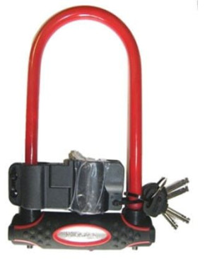 Zapięcie rowerowe MASTERLOCK 8195 U-LOCK 13mm 110mm 210mm czerwone (NEW)