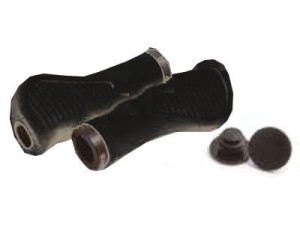 Chwyty kierownicy CLARK'S CS-002 LOCK-ON silikonowe czarne, 1 klamra czarna