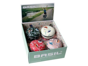 Dzwonek rowerowy BASIL BIG BELL WANDERLUST 80mm, mix kolorów pudełko 4szt.