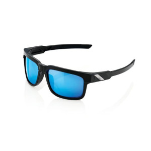 Okulary 100% TYPE-S Matte Black - HiPER Blue Multilayer Mirror Lens (Szkła