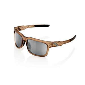 Okulary 100% TYPE-S Matte Translucent Crystal Sepia - HiPER Silver Mirror L