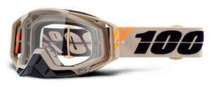 Gogle 100% RACECRAFT POLIET (Szyba Przezroczysta Anti-Fog, LT 88%-92% + 10