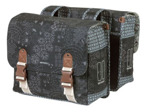 Sakwa miejska podwójna BASIL BOHEME DOUBLE BAG 35L, mocowanie na paski, wod