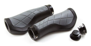 Chwyty kierownicy CLARKS CE-315, LOCK-ON, Ergonomiczne, Czarno-szare, Pierś