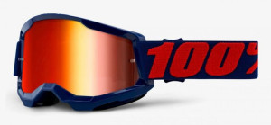 Gogle 100% STRATA 2 MASEGO (Szyba Czerwona Lustrzana Anti-Fog, LT 38%+/-5%)