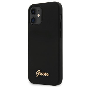 Etui Guess GUHCP12SLSLMGBK Apple iPhone 12 mini black/czarny hardcase Silic