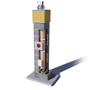 System Kominowy Ceramiczny TURBO W2+KW Ø 100 gaz SPS 6mb