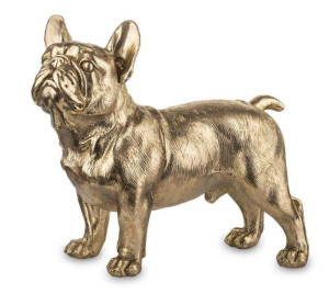 Figurka Buldog złoty H: 31 cm