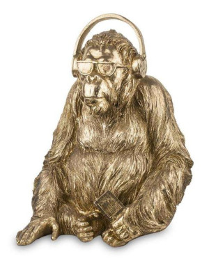 Figurka Goryl złoty H: 37 cm
