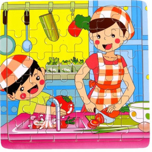 EDUKACYJNE PUZZLE DREWNIANE układanka DLA DZIECI
