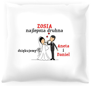 Poduszka personalizowana -  Podziękowania dla druhny #01