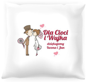Poduszka personalizowana -  Podziękowania dla cioci i wujka #02