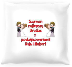 Poduszka personalizowana-  Podziękowania dla drużby #03