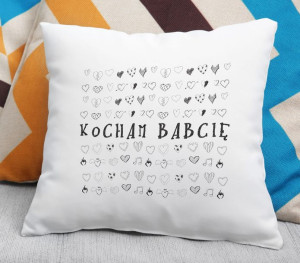 Poduszka Kocham Babcię #01