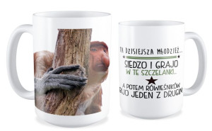 Kubek z nosaczem Ta dzisiejsza młodzież