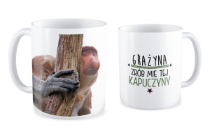 Kubek z nosaczem Zrób mie tej kapuczyny