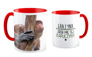 Kubek z nosaczem Zrób mie tej kapuczyny