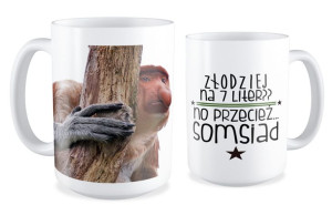 Kubek z nosaczem Złodziej na 7 liter