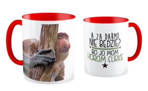 Kubek z nosaczem Mam horom curkę